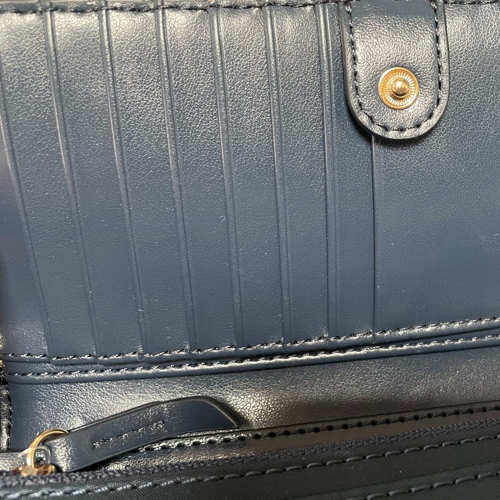 Michael Kors Dark Blue Crossbody Bag with Logo Strap - Picture 4 of 7